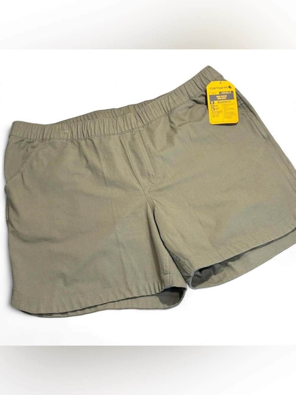 CARHARTT Olive Green Force Ripstop Work Short Size XL (16-18)